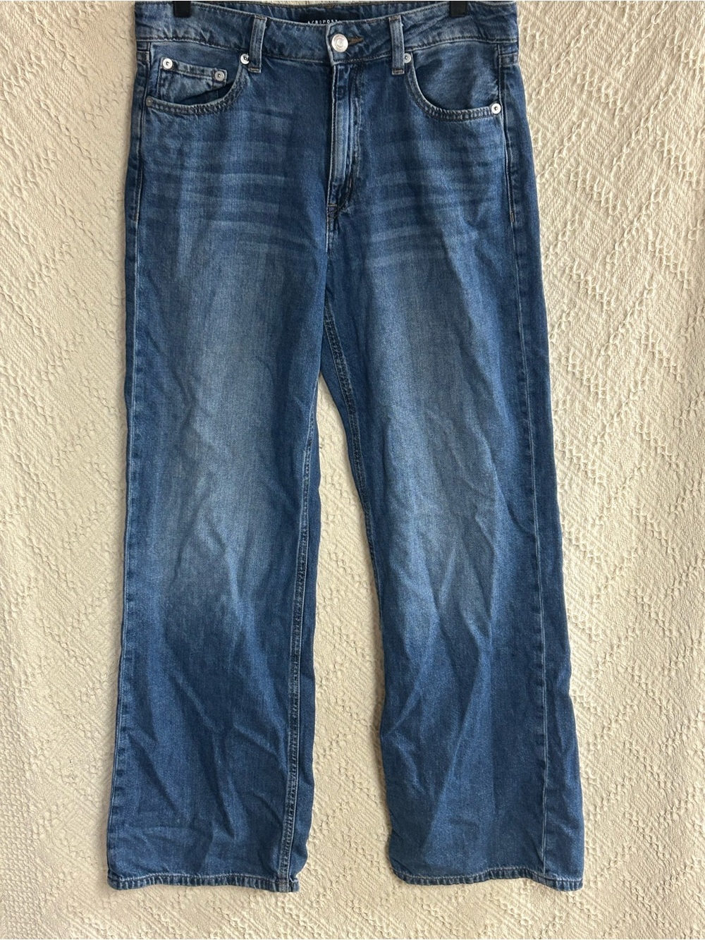 Aeropostale Women's Wide Leg Blue Denim Jeans